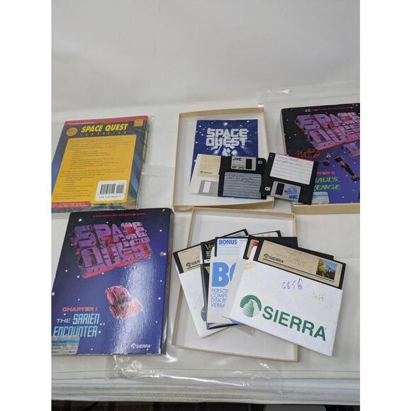 Space Quest l,ll III MS-DOS 5.25" & 3.5"  With Companion Guide-Complete - Picture 12 of 13